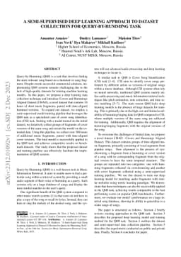A Semi-Supervised Deep Learning Approach to Dataset Collection for
  Query-By-Humming Task