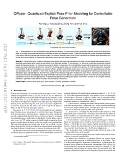 QPoser: Quantized Explicit Pose Prior Modeling for Controllable Pose
  Generation