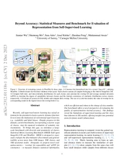 Beyond Accuracy: Statistical Measures and Benchmark for Evaluation of
  Representation from Self-Supervised Learning