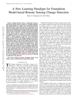 A New Learning Paradigm for Foundation Model-based Remote Sensing Change
  Detection