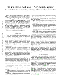Telling stories with data -- A systematic review