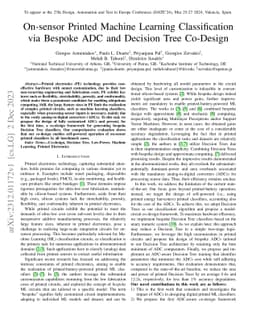 On-sensor Printed Machine Learning Classification via Bespoke ADC and
  Decision Tree Co-Design