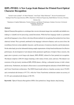 IDPL-PFOD2: A New Large-Scale Dataset for Printed Farsi Optical
  Character Recognition