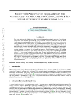 Short-term Precipitation Forecasting in The Netherlands: An Application
  of Convolutional LSTM neural networks to weather radar data