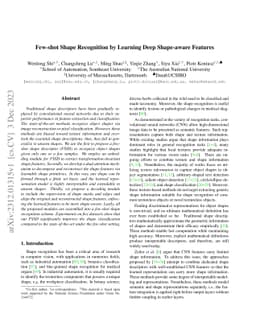 Few-shot Shape Recognition by Learning Deep Shape-aware Features