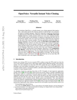 OpenVoice: Versatile Instant Voice Cloning