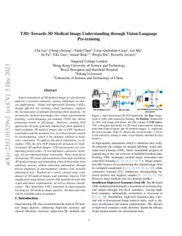 T3D: Advancing 3D Medical Vision-Language Pre-training by Learning Multi-View Visual Consistency