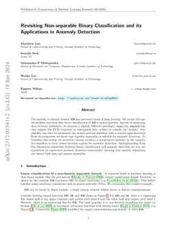 Revisiting Non-separable Binary Classification and its Applications in
  Anomaly Detection