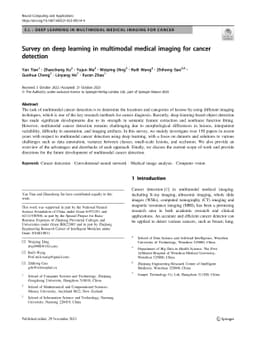Survey on deep learning in multimodal medical imaging for cancer
  detection