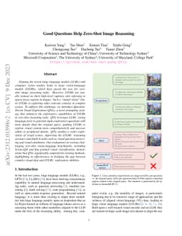 Good Questions Help Zero-Shot Image Reasoning