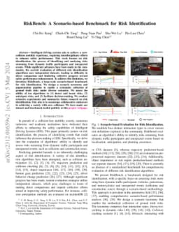 RiskBench: A Scenario-based Benchmark for Risk Identification