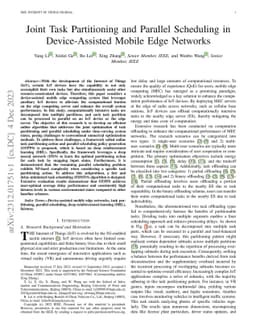 Joint Task Partitioning and Parallel Scheduling in Device-Assisted
  Mobile Edge Networks