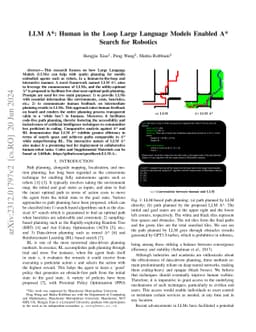 LLM A*: Human in the Loop Large Language Models Enabled A* Search for Robotics