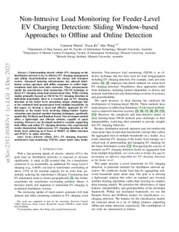 Non-Intrusive Load Monitoring for Feeder-Level EV Charging Detection:
  Sliding Window-based Approaches to Offline and Online Detection