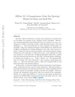 DSText V2: A Comprehensive Video Text Spotting Dataset for Dense and
  Small Text