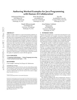 Authoring Worked Examples for Java Programming with Human-AI
  Collaboration