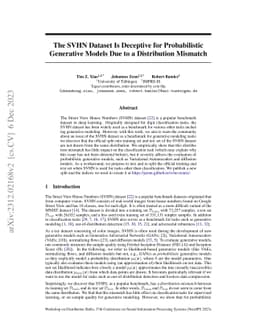 The SVHN Dataset Is Deceptive for Probabilistic Generative Models Due to
  a Distribution Mismatch
