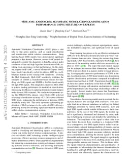 MoE-AMC: Enhancing Automatic Modulation Classification Performance Using
  Mixture-of-Experts