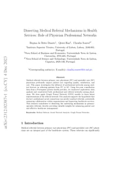 Dissecting Medical Referral Mechanisms in Health Services: Role of
  Physician Professional Networks