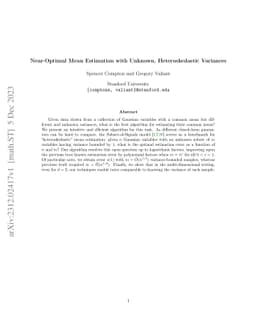 Near-Optimal Mean Estimation with Unknown, Heteroskedastic Variances
