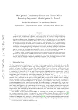 On Optimal Consistency-Robustness Trade-Off for Learning-Augmented
  Multi-Option Ski Rental