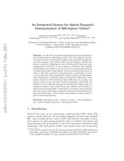 An Integrated System for Spatio-Temporal Summarization of 360-degrees
  Videos