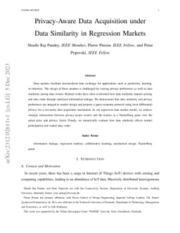 Privacy-Aware Data Acquisition under Data Similarity in Regression
  Markets