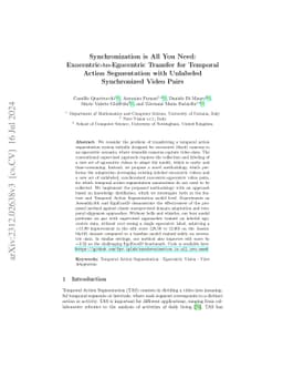 Synchronization is All You Need: Exocentric-to-Egocentric Transfer for
  Temporal Action Segmentation with Unlabeled Synchronized Video Pairs