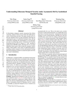 Understanding Ethereum Mempool Security under Asymmetric DoS by
  Symbolized Stateful Fuzzing