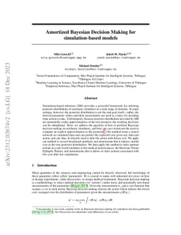 Amortized Bayesian Decision Making for simulation-based models