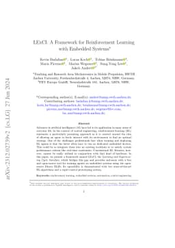 LExCI: A Framework for Reinforcement Learning with Embedded Systems