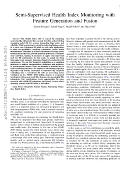 Semi-Supervised Health Index Monitoring with Feature Generation and
  Fusion