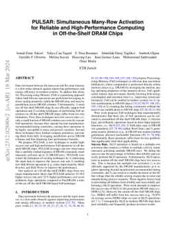 PULSAR: Simultaneous Many-Row Activation for Reliable and
  High-Performance Computing in Off-the-Shelf DRAM Chips