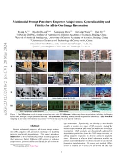 Multimodal Prompt Perceiver: Empower Adaptiveness, Generalizability and
  Fidelity for All-in-One Image Restoration