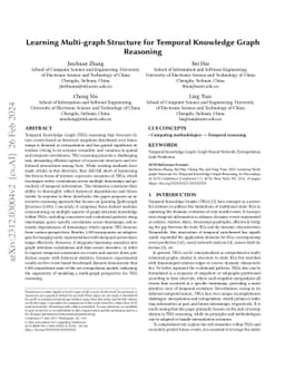 Learning Multi-graph Structure for Temporal Knowledge Graph Reasoning