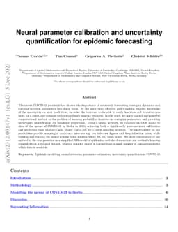 Neural parameter calibration and uncertainty quantification for epidemic
  forecasting