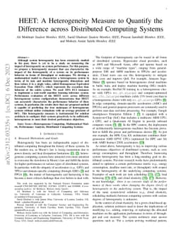 HEET: A Heterogeneity Measure to Quantify the Difference across
  Distributed Computing Systems