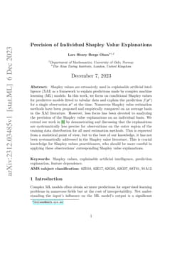 Precision of Individual Shapley Value Explanations