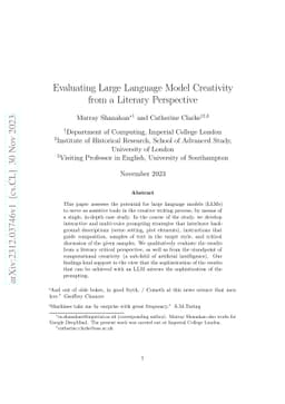 Evaluating Large Language Model Creativity from a Literary Perspective