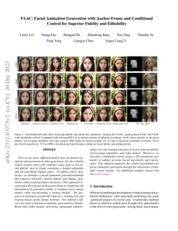 FAAC: Facial Animation Generation with Anchor Frame and Conditional
  Control for Superior Fidelity and Editability
