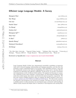 Efficient Large Language Models: A Survey