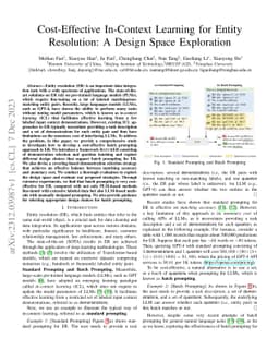 Cost-Effective In-Context Learning for Entity Resolution: A Design Space
  Exploration