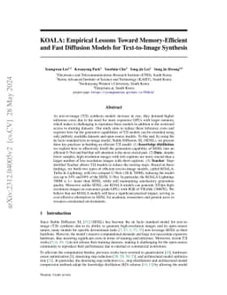 KOALA: Empirical Lessons Toward Memory-Efficient and Fast Diffusion
  Models for Text-to-Image Synthesis