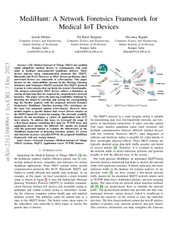 MediHunt: A Network Forensics Framework for Medical IoT Devices