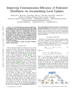Improving Communication Efficiency of Federated Distillation via
  Accumulating Local Updates