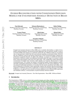 Guided Reconstruction with Conditioned Diffusion Models for Unsupervised Anomaly Detection in Brain MRIs