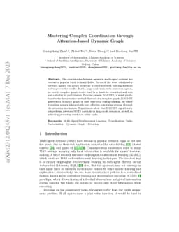 Mastering Complex Coordination through Attention-based Dynamic Graph
