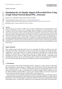 Simulating the Air Quality Impact of Prescribed Fires Using Graph Neural
  Network-Based PM$_{2.5}$ Forecasts