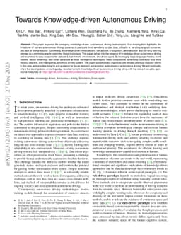 Towards Knowledge-driven Autonomous Driving