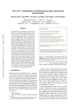 OpenAsp: A Benchmark for Multi-document Open Aspect-based Summarization